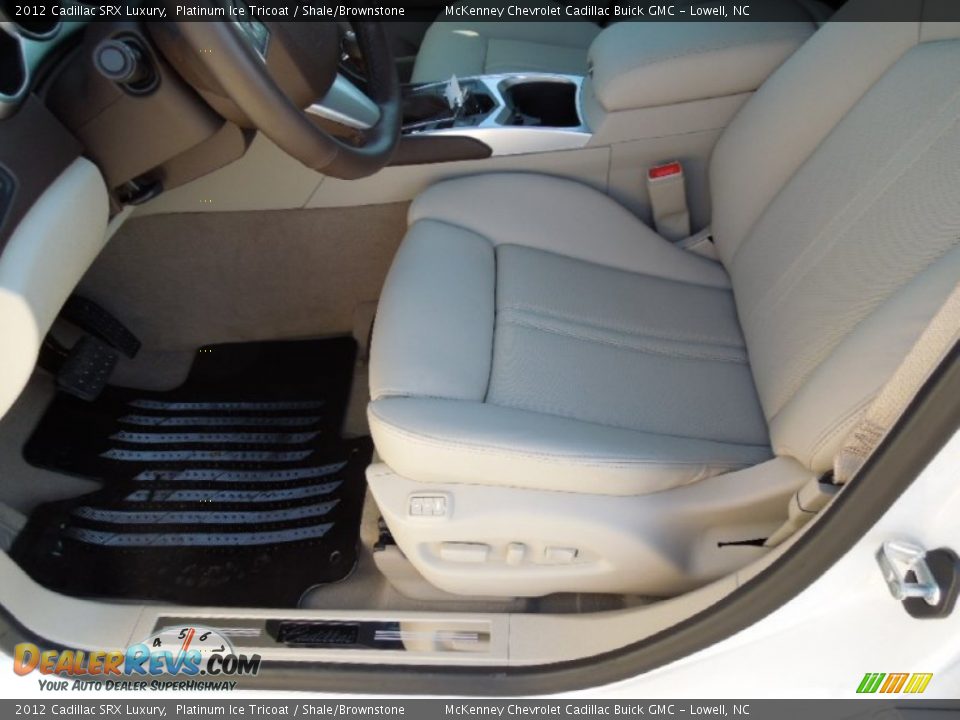 2012 Cadillac SRX Luxury Platinum Ice Tricoat / Shale/Brownstone Photo #7