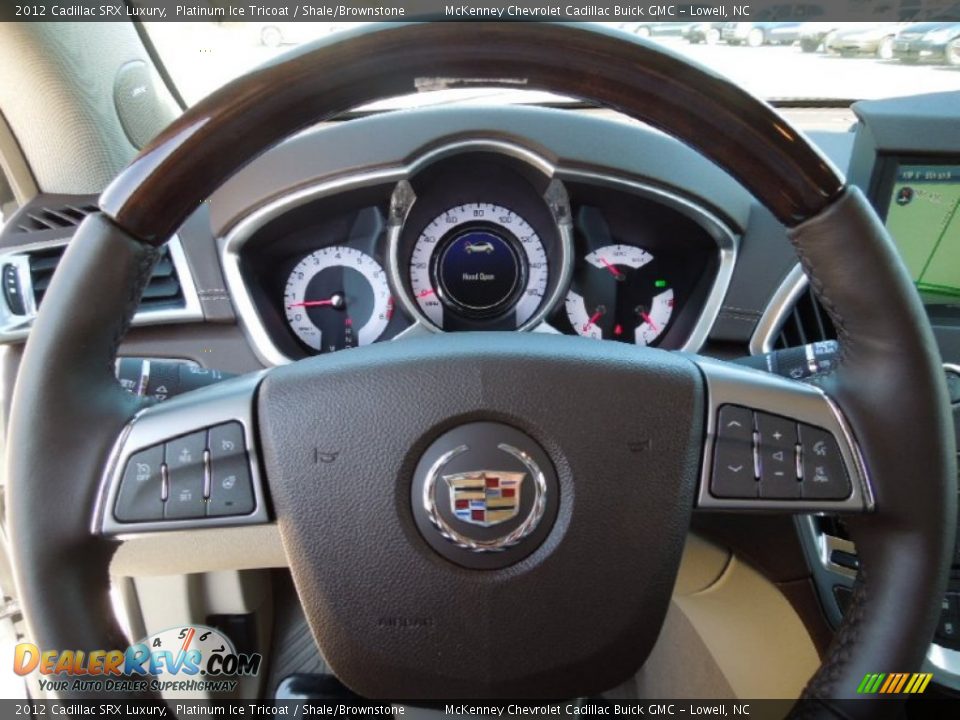 2012 Cadillac SRX Luxury Platinum Ice Tricoat / Shale/Brownstone Photo #15