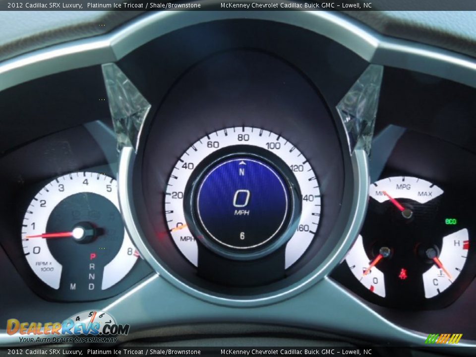 2012 Cadillac SRX Luxury Platinum Ice Tricoat / Shale/Brownstone Photo #16