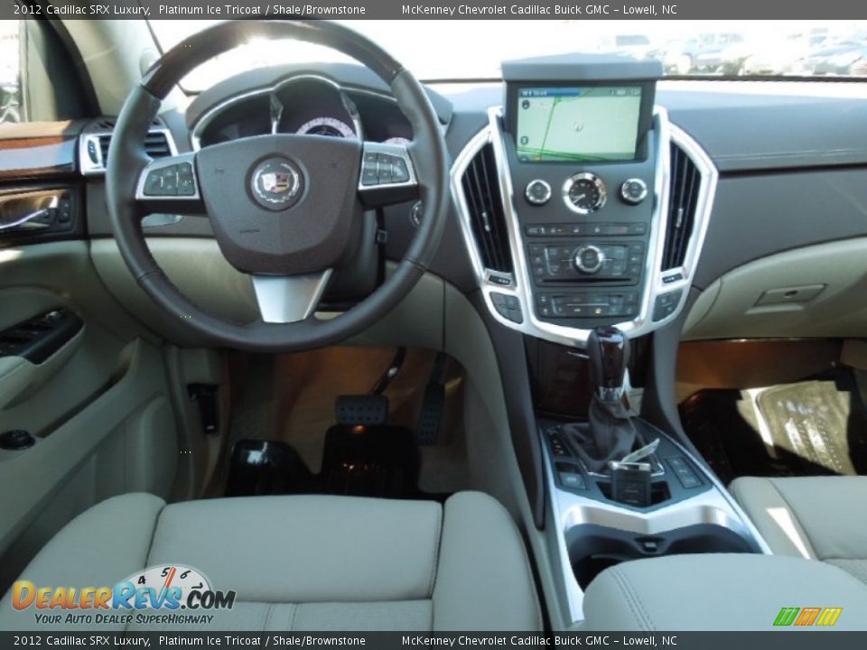 2012 Cadillac SRX Luxury Platinum Ice Tricoat / Shale/Brownstone Photo #18