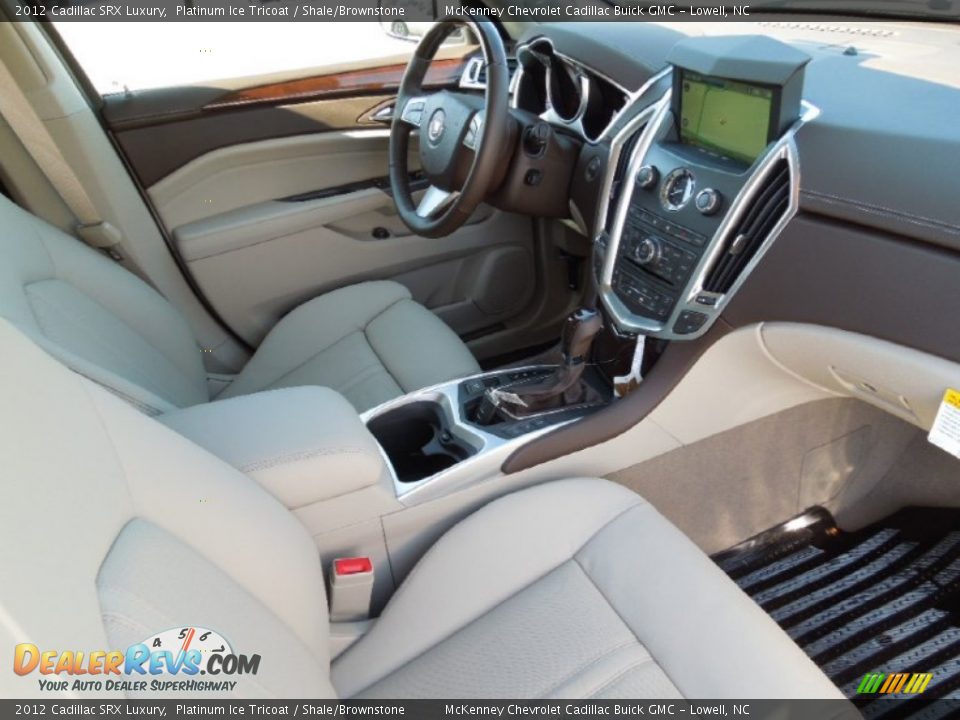 2012 Cadillac SRX Luxury Platinum Ice Tricoat / Shale/Brownstone Photo #23