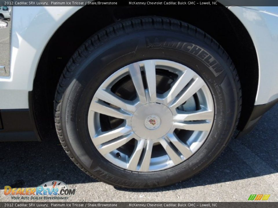 2012 Cadillac SRX Luxury Platinum Ice Tricoat / Shale/Brownstone Photo #25