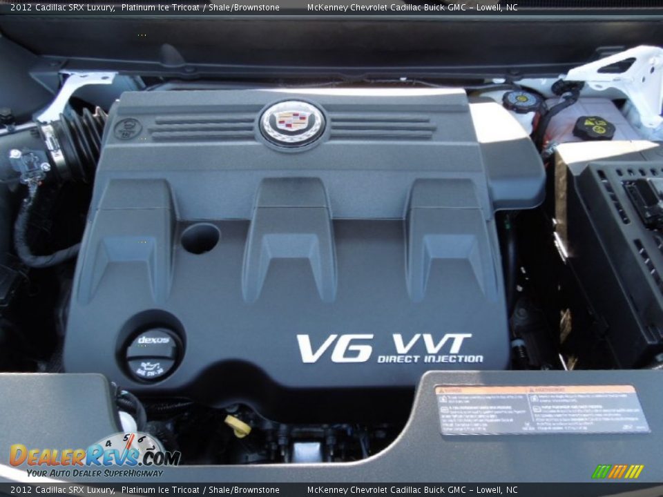 2012 Cadillac SRX Luxury Platinum Ice Tricoat / Shale/Brownstone Photo #26