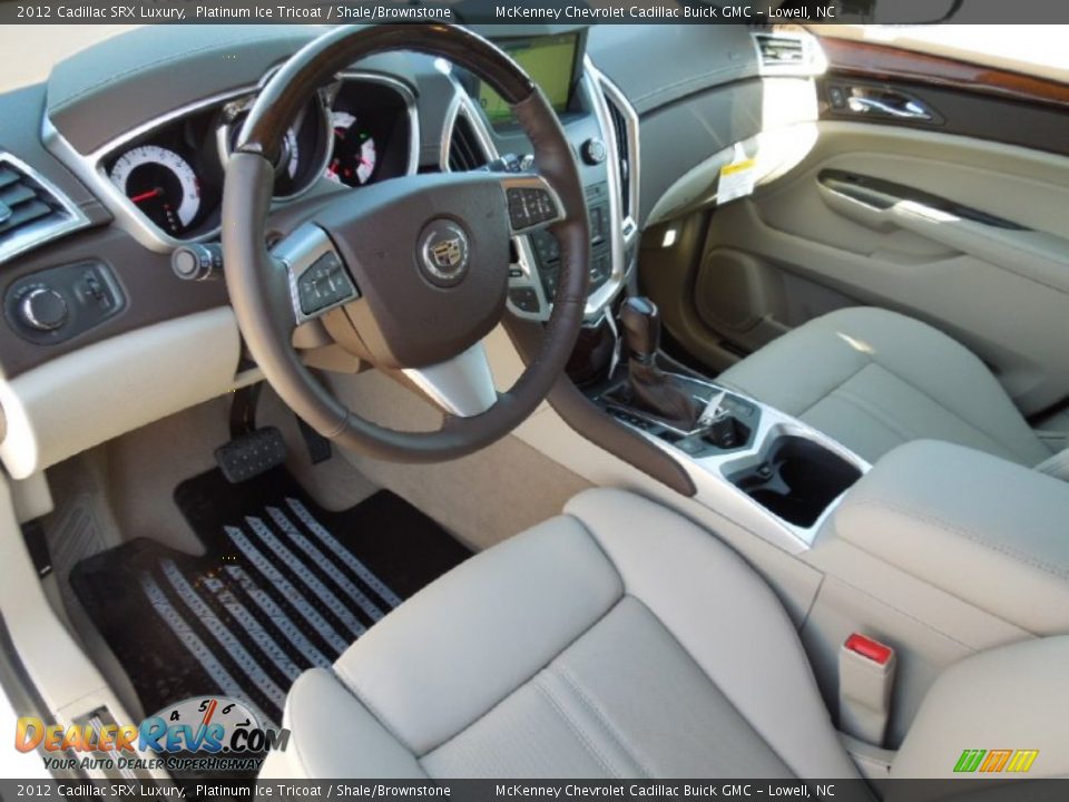 2012 Cadillac SRX Luxury Platinum Ice Tricoat / Shale/Brownstone Photo #27