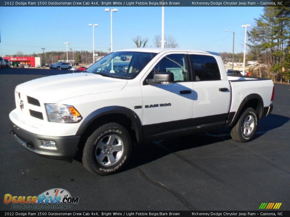 2012 Dodge Ram 1500 Outdoorsman Crew Cab 4x4 Bright White / Light Pebble Beige/Bark Brown Photo #1