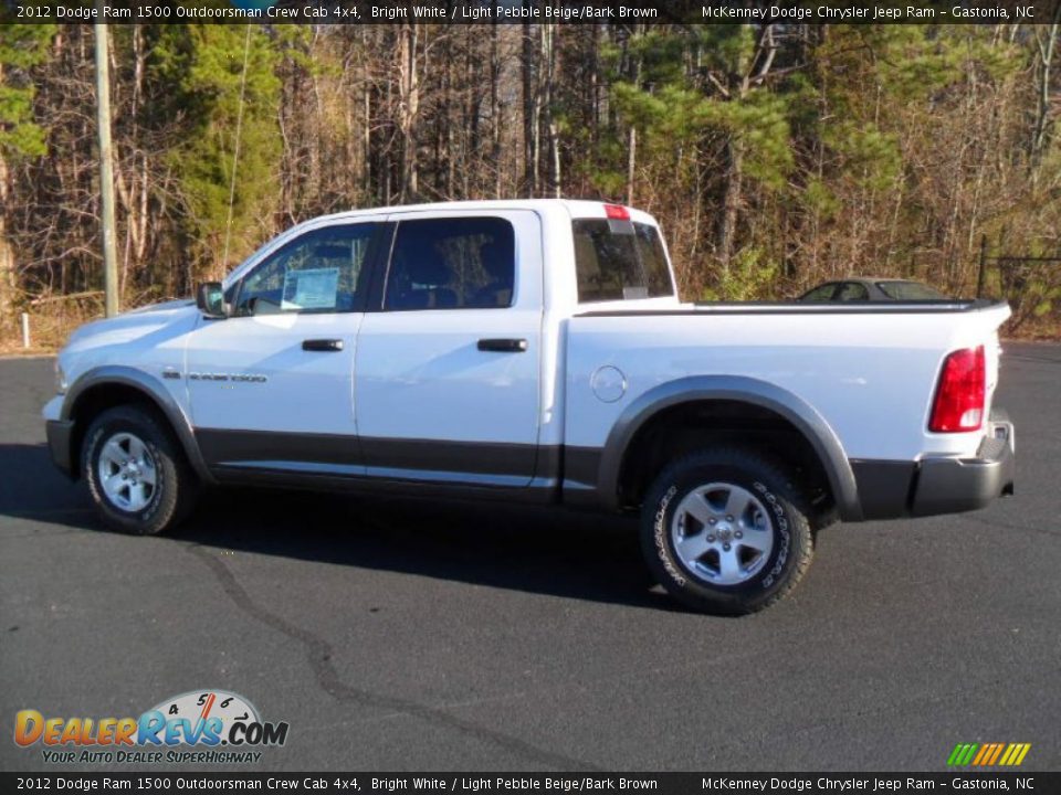 2012 Dodge Ram 1500 Outdoorsman Crew Cab 4x4 Bright White / Light Pebble Beige/Bark Brown Photo #3