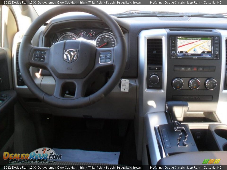 2012 Dodge Ram 1500 Outdoorsman Crew Cab 4x4 Bright White / Light Pebble Beige/Bark Brown Photo #16
