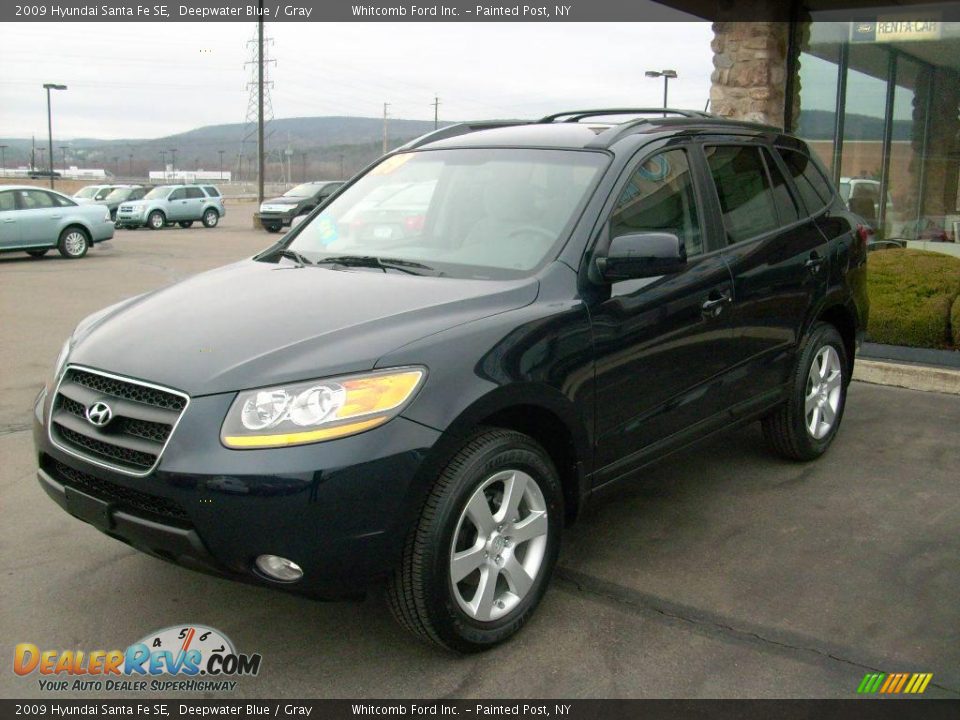 2009 Hyundai Santa Fe SE Deepwater Blue / Gray Photo #1