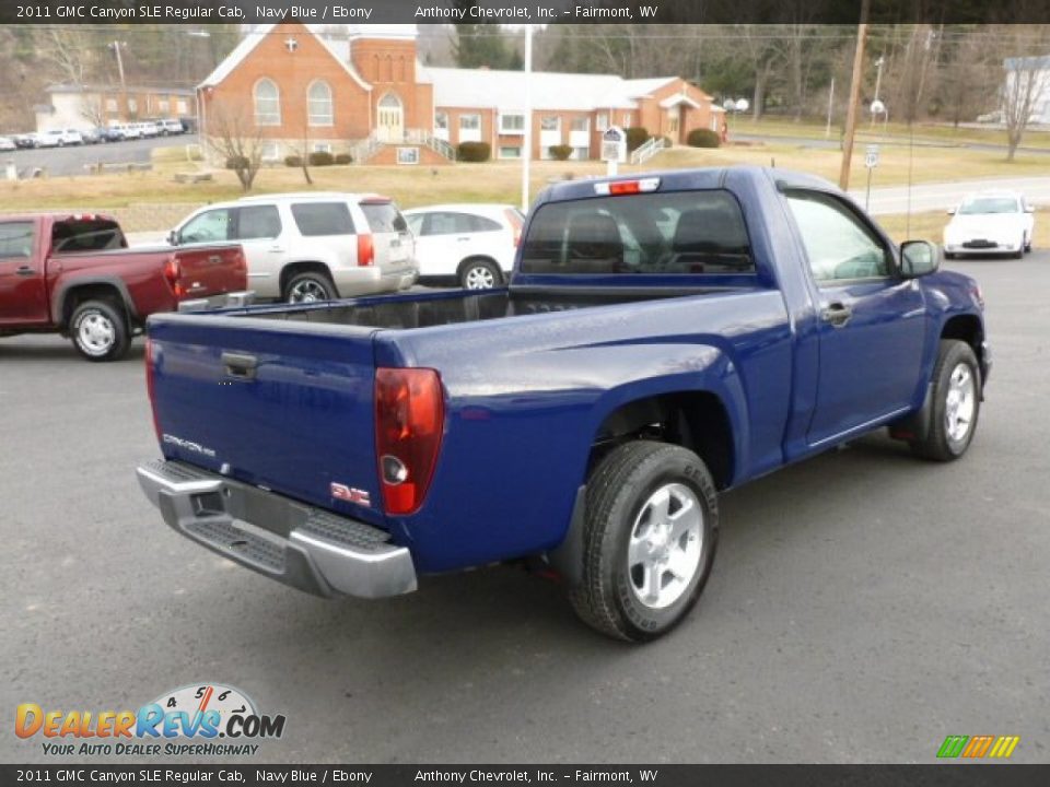 2011 GMC Canyon SLE Regular Cab Navy Blue / Ebony Photo #7