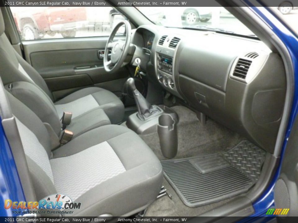 Ebony Interior - 2011 GMC Canyon SLE Regular Cab Photo #10