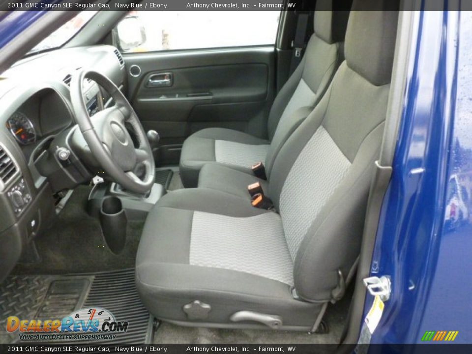 Ebony Interior - 2011 GMC Canyon SLE Regular Cab Photo #15