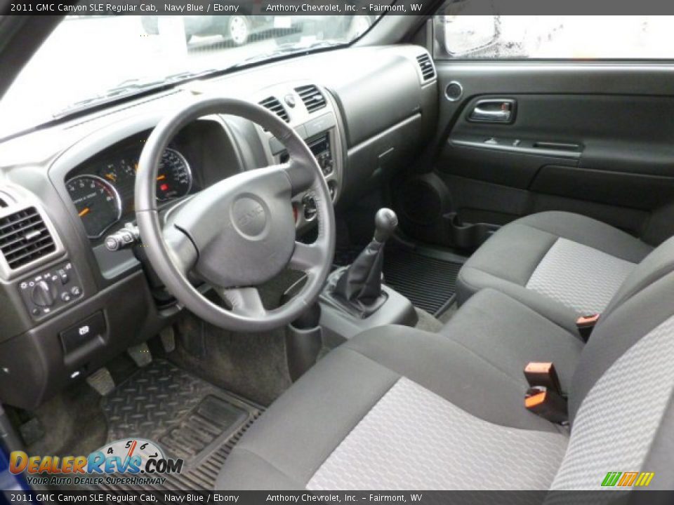 Ebony Interior - 2011 GMC Canyon SLE Regular Cab Photo #16