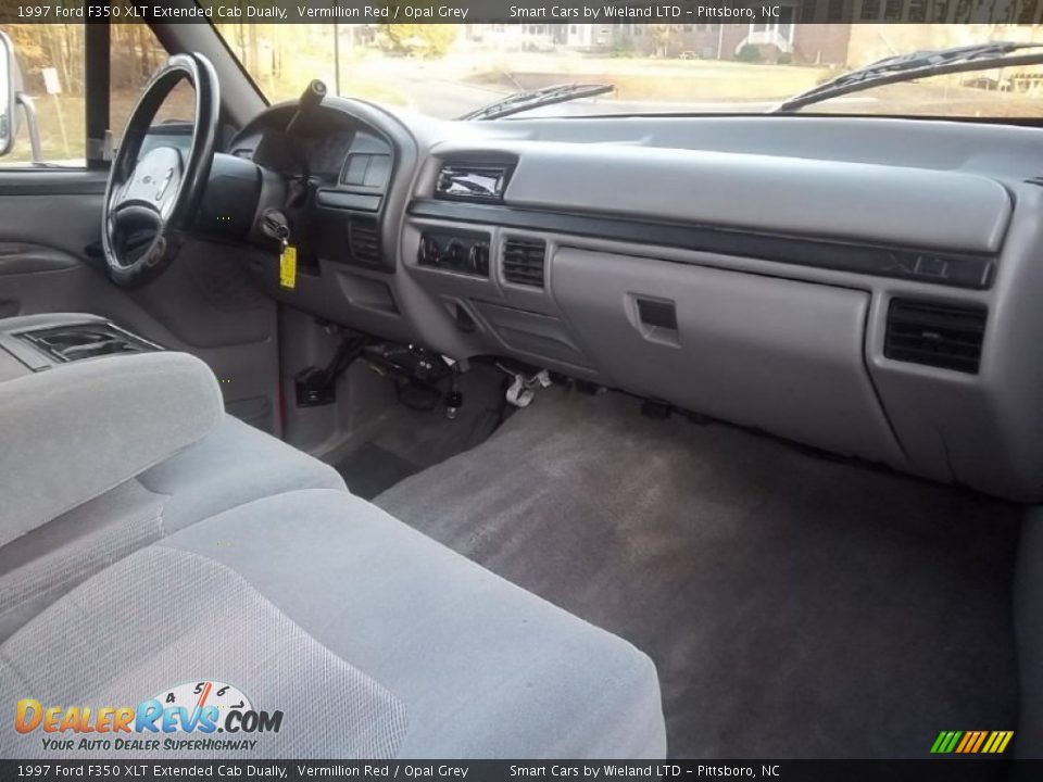 Opal Grey Interior - 1997 Ford F350 XLT Extended Cab Dually Photo #13