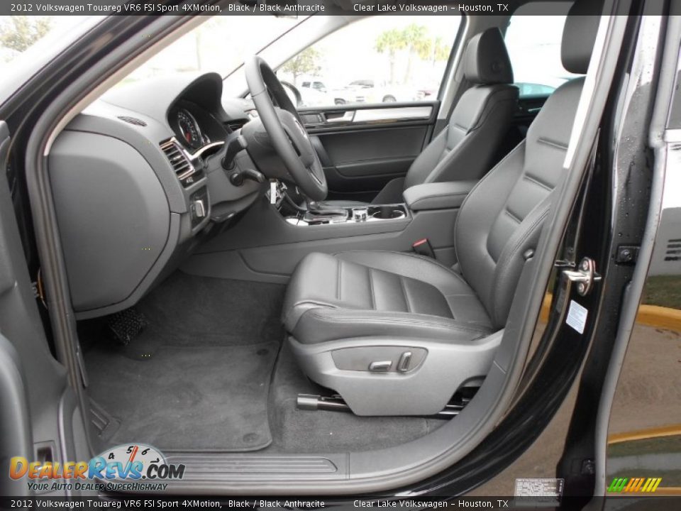 Black Anthracite Interior - 2012 Volkswagen Touareg VR6 FSI Sport 4XMotion Photo #11