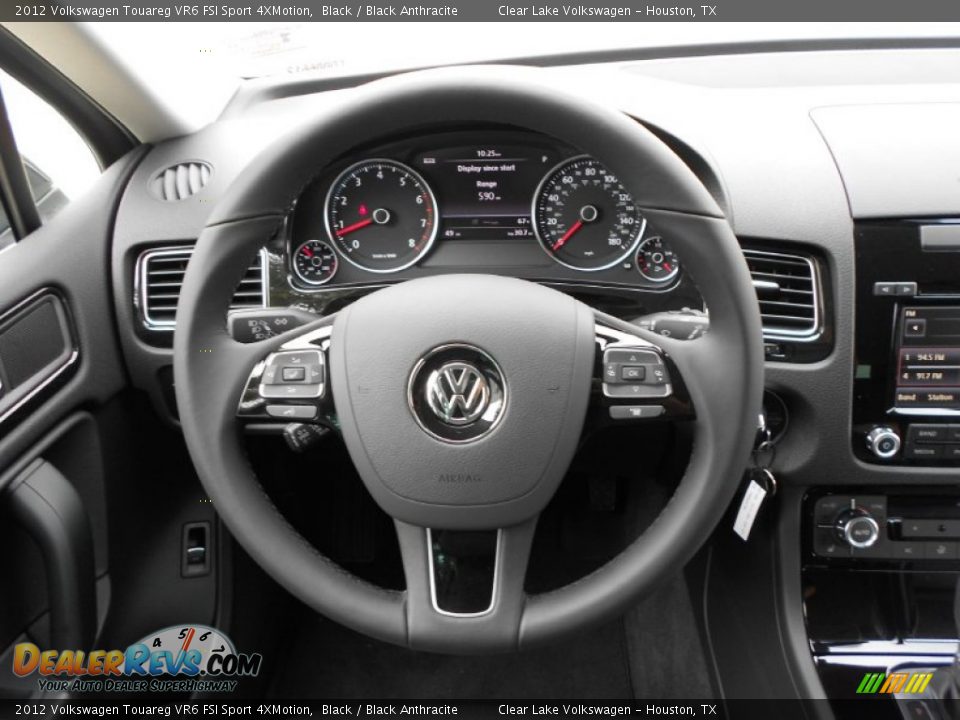 2012 Volkswagen Touareg VR6 FSI Sport 4XMotion Steering Wheel Photo #16