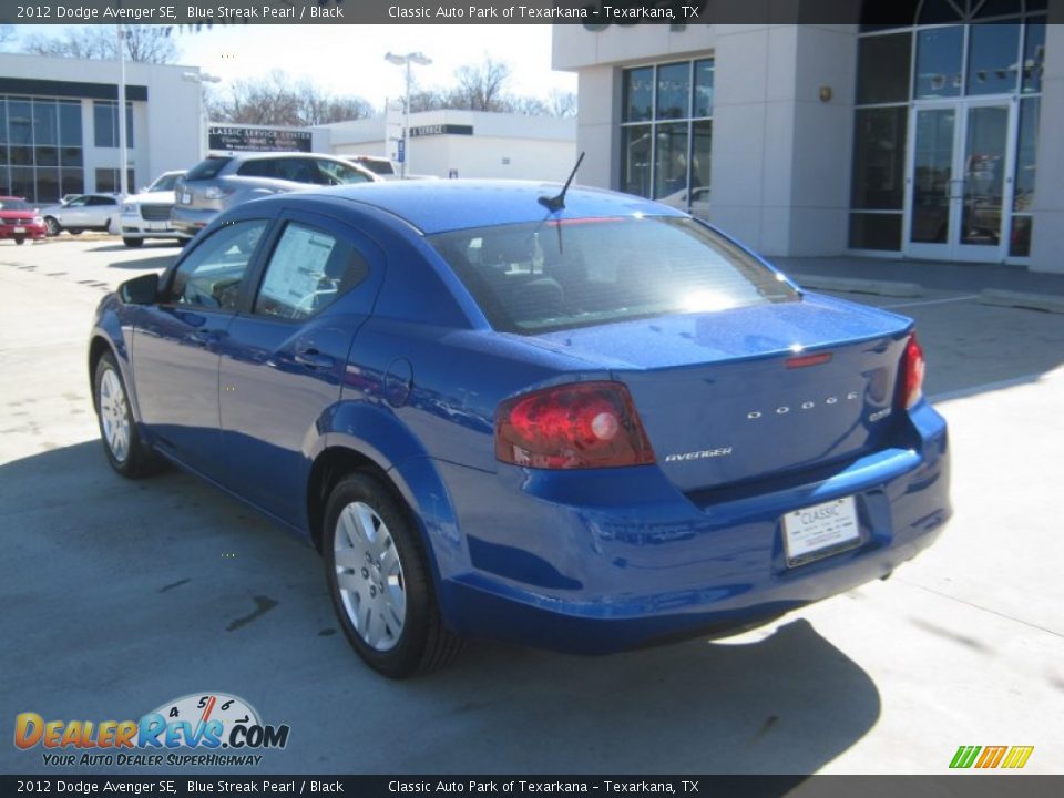2012 Dodge Avenger SE Blue Streak Pearl / Black Photo #3
