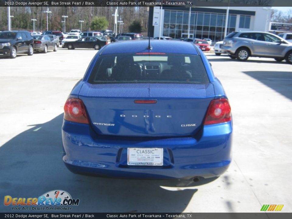 2012 Dodge Avenger SE Blue Streak Pearl / Black Photo #4