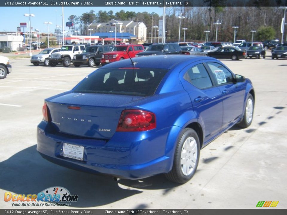 2012 Dodge Avenger SE Blue Streak Pearl / Black Photo #5