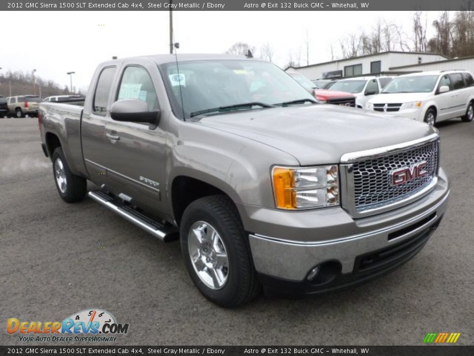 2012 GMC Sierra 1500 SLT Extended Cab 4x4 Steel Gray Metallic / Ebony Photo #1
