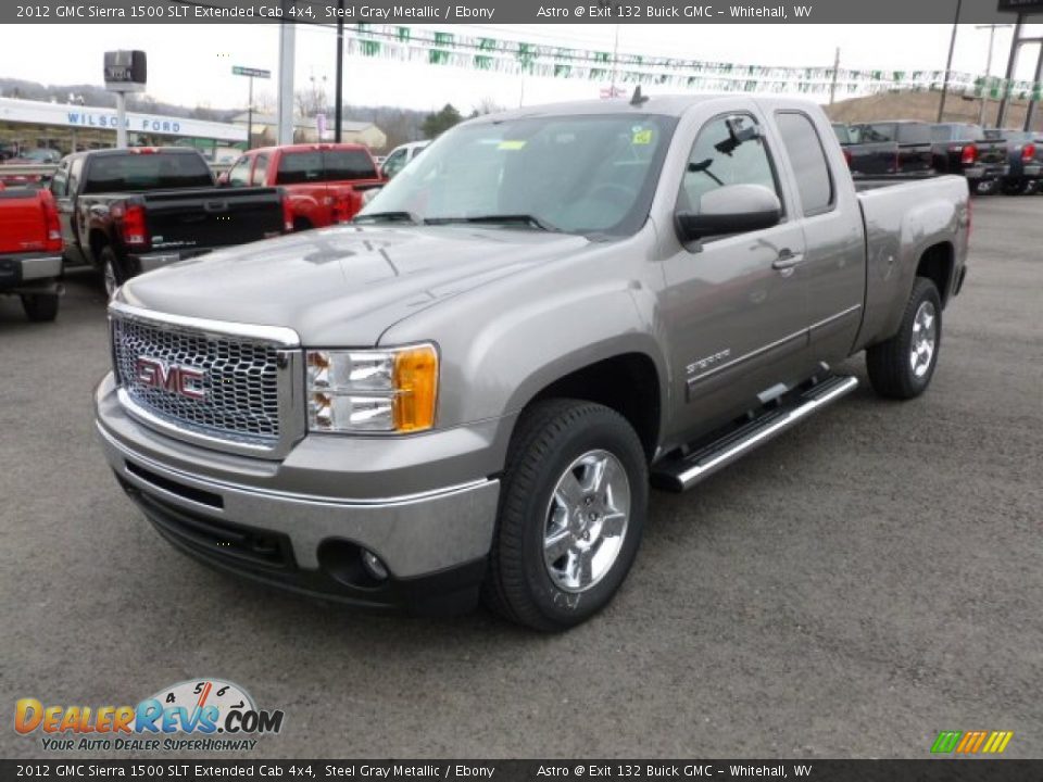 2012 GMC Sierra 1500 SLT Extended Cab 4x4 Steel Gray Metallic / Ebony Photo #3