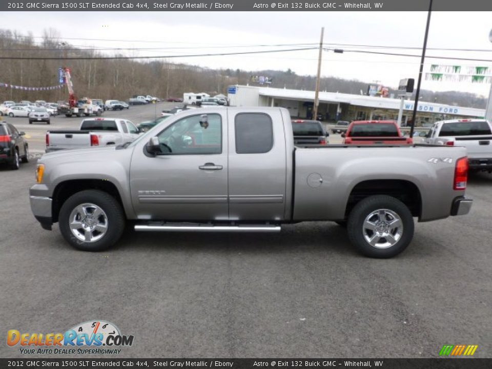 2012 GMC Sierra 1500 SLT Extended Cab 4x4 Steel Gray Metallic / Ebony Photo #4