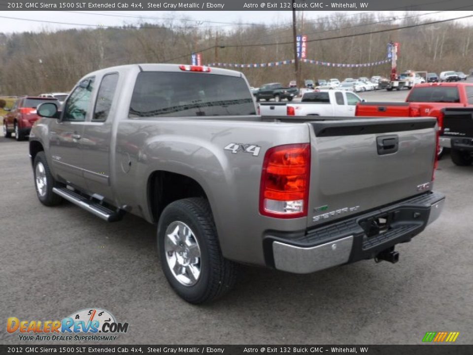 2012 GMC Sierra 1500 SLT Extended Cab 4x4 Steel Gray Metallic / Ebony Photo #5