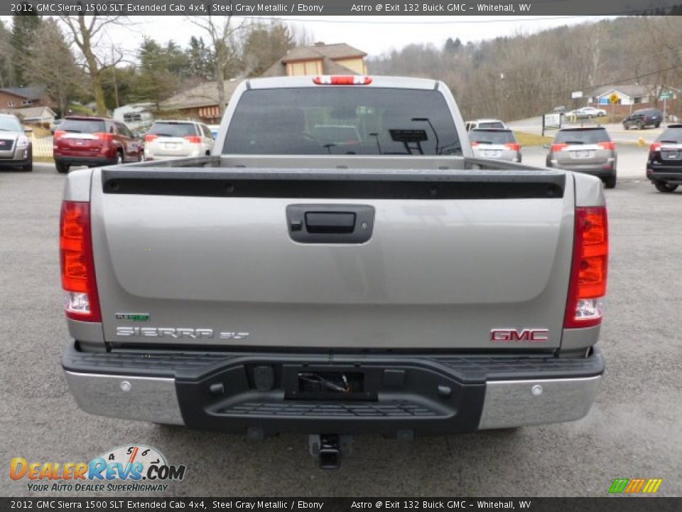 2012 GMC Sierra 1500 SLT Extended Cab 4x4 Steel Gray Metallic / Ebony Photo #6