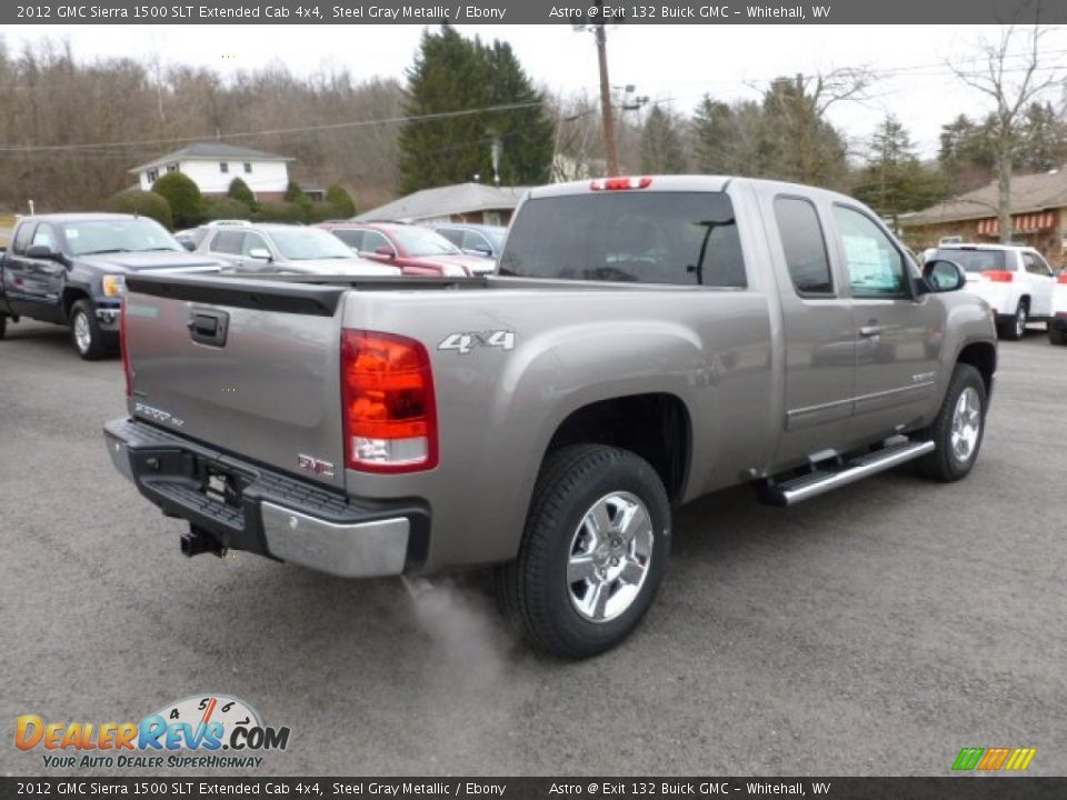 2012 GMC Sierra 1500 SLT Extended Cab 4x4 Steel Gray Metallic / Ebony Photo #7
