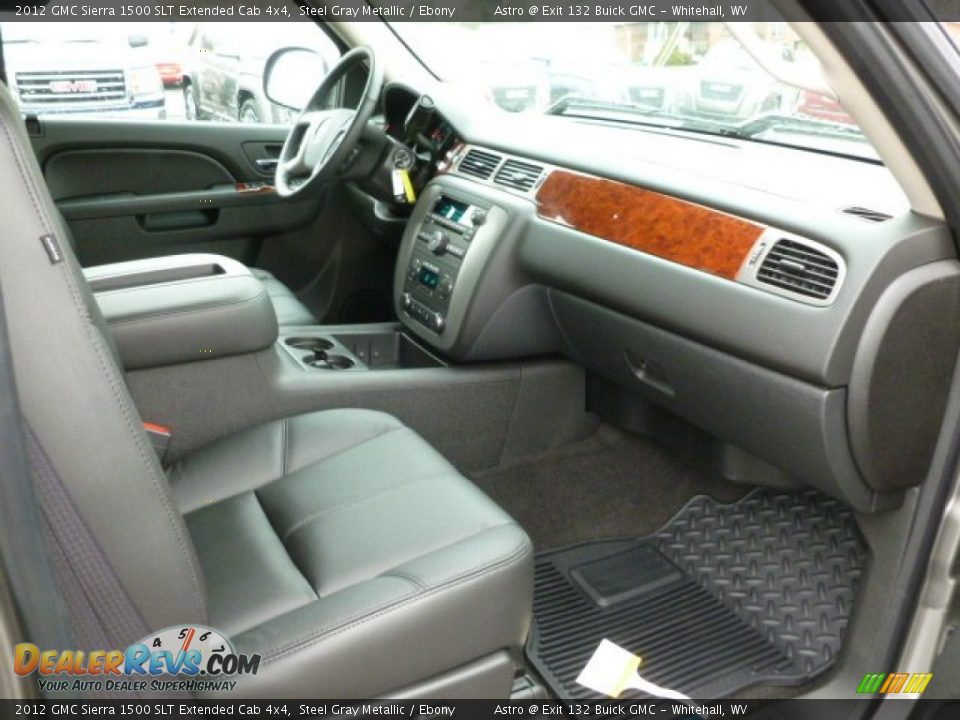 2012 GMC Sierra 1500 SLT Extended Cab 4x4 Steel Gray Metallic / Ebony Photo #10