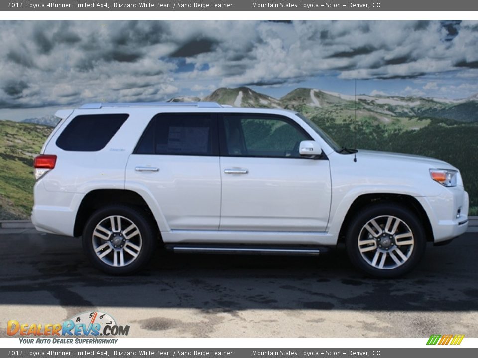 2012 Toyota 4Runner Limited 4x4 Blizzard White Pearl / Sand Beige Leather Photo #2