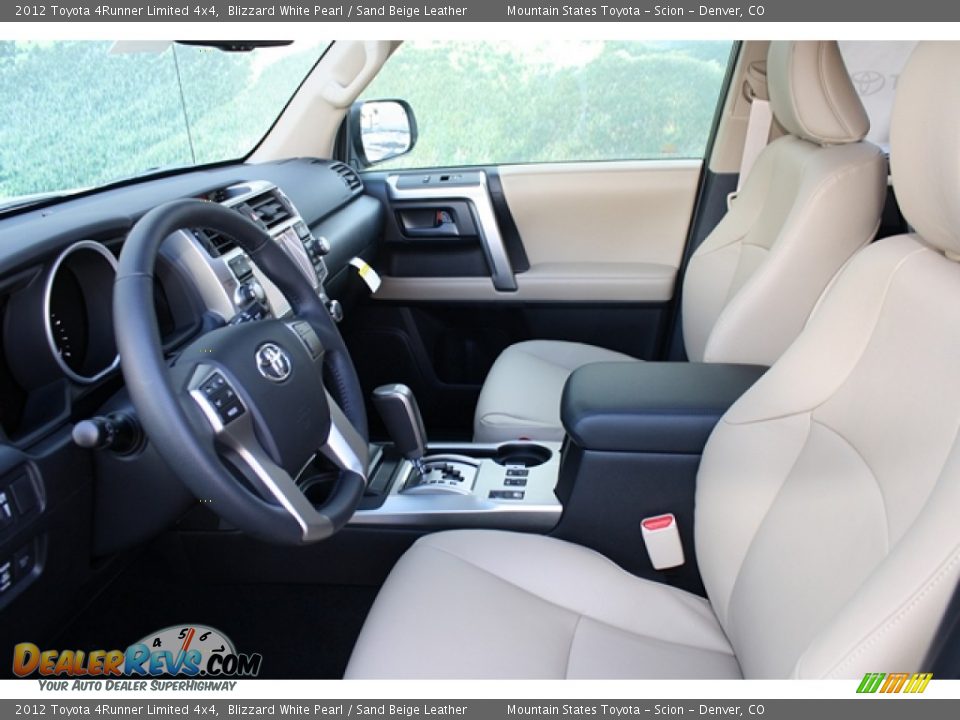 2012 Toyota 4Runner Limited 4x4 Blizzard White Pearl / Sand Beige Leather Photo #4