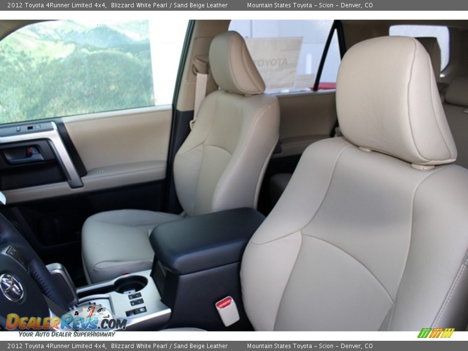 2012 Toyota 4Runner Limited 4x4 Blizzard White Pearl / Sand Beige Leather Photo #7