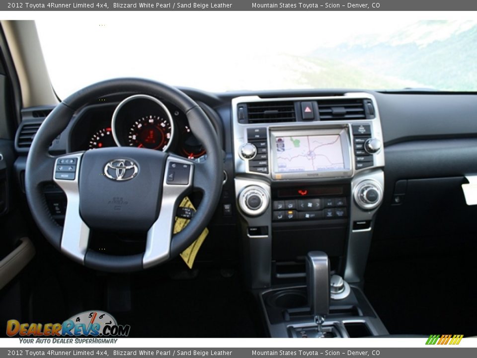 2012 Toyota 4Runner Limited 4x4 Blizzard White Pearl / Sand Beige Leather Photo #10