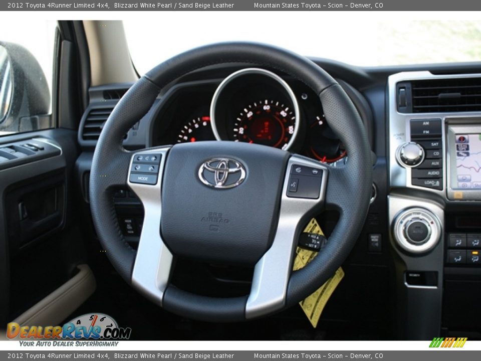 2012 Toyota 4Runner Limited 4x4 Blizzard White Pearl / Sand Beige Leather Photo #11