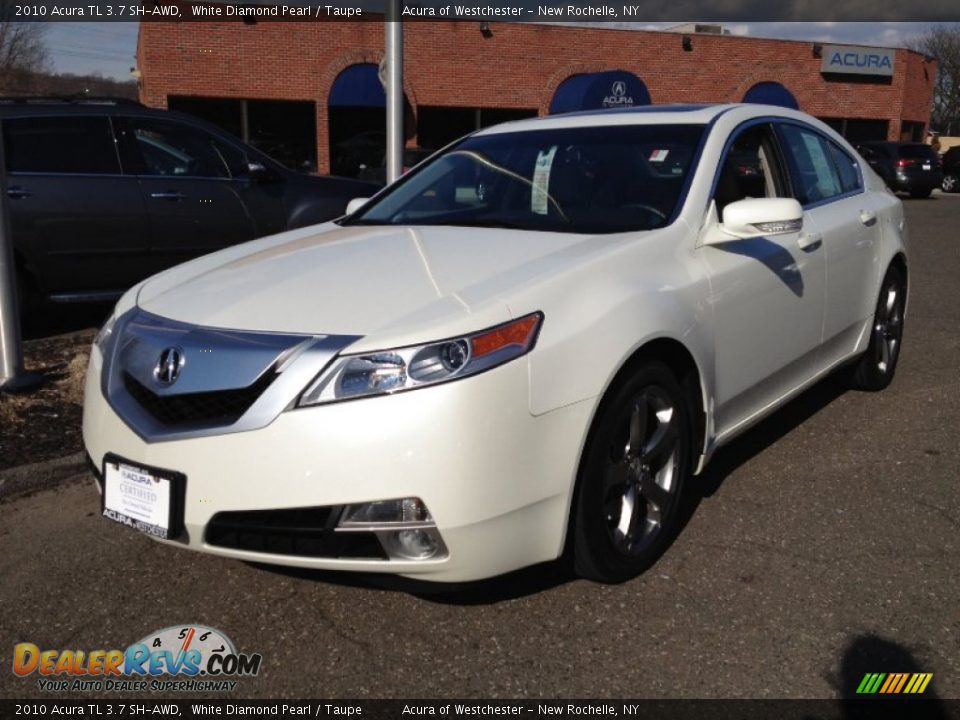 2010 Acura TL 3.7 SH-AWD White Diamond Pearl / Taupe Photo #1