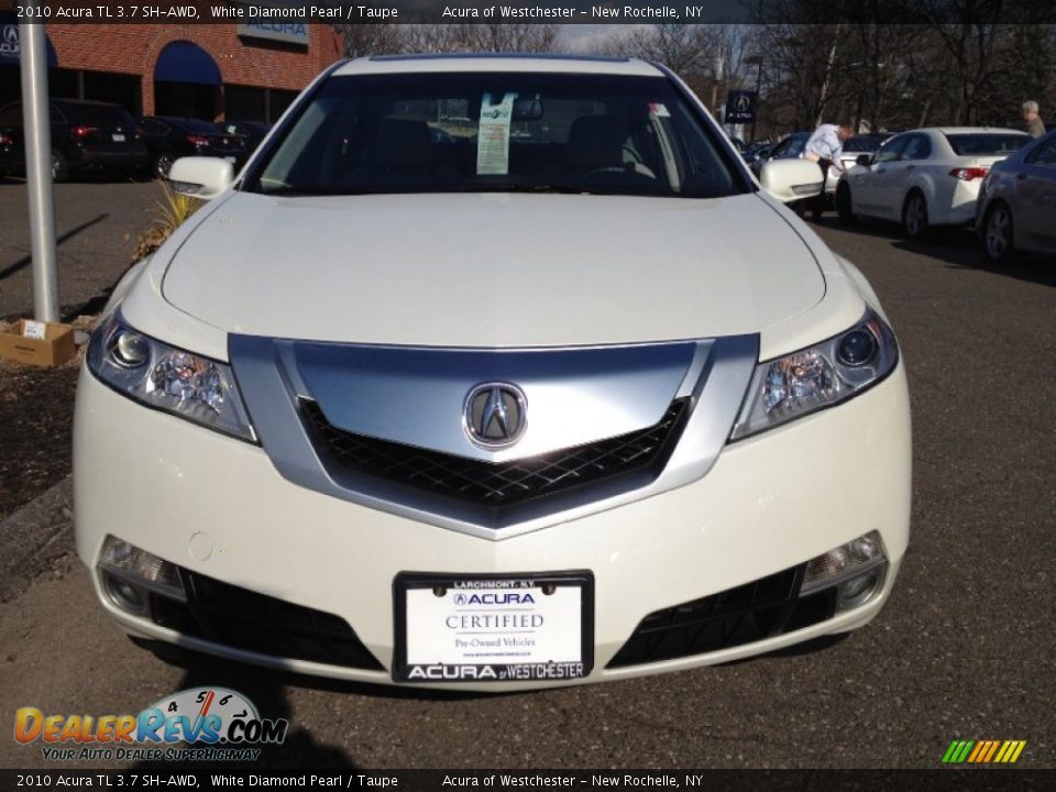 2010 Acura TL 3.7 SH-AWD White Diamond Pearl / Taupe Photo #2