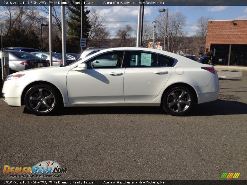 2010 Acura TL 3.7 SH-AWD White Diamond Pearl / Taupe Photo #4