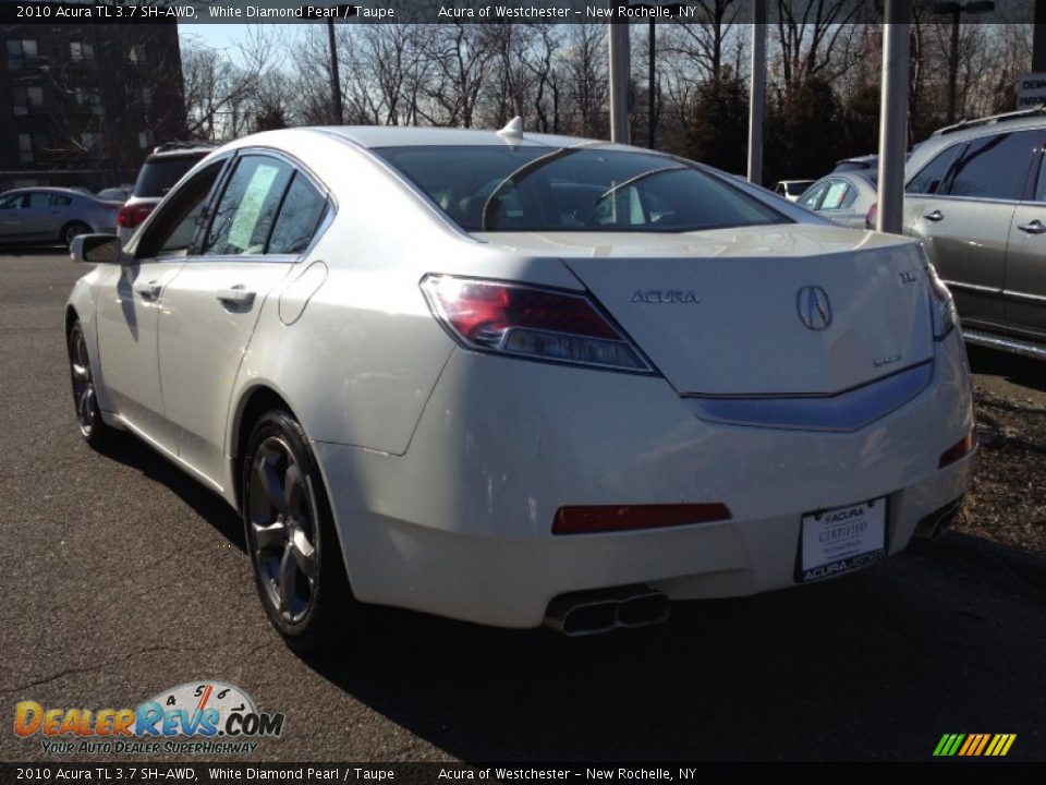 2010 Acura TL 3.7 SH-AWD White Diamond Pearl / Taupe Photo #6