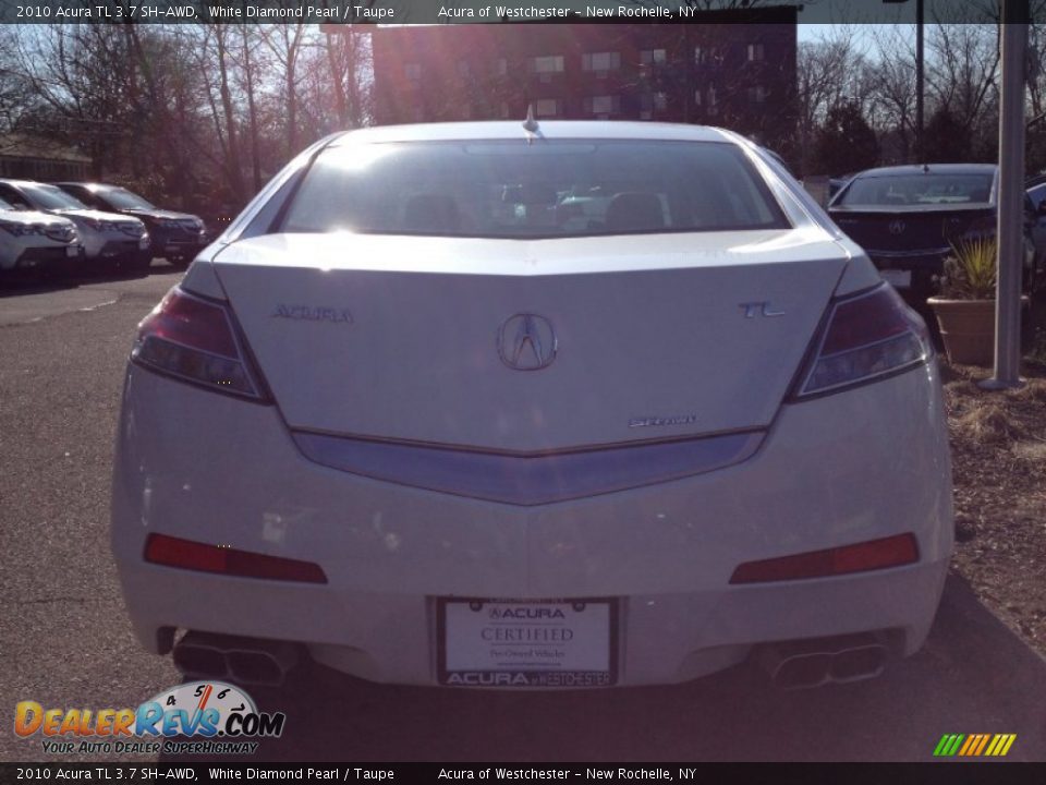 2010 Acura TL 3.7 SH-AWD White Diamond Pearl / Taupe Photo #7