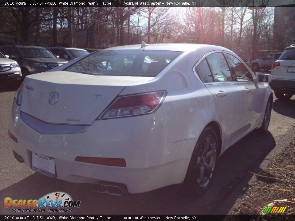 2010 Acura TL 3.7 SH-AWD White Diamond Pearl / Taupe Photo #8
