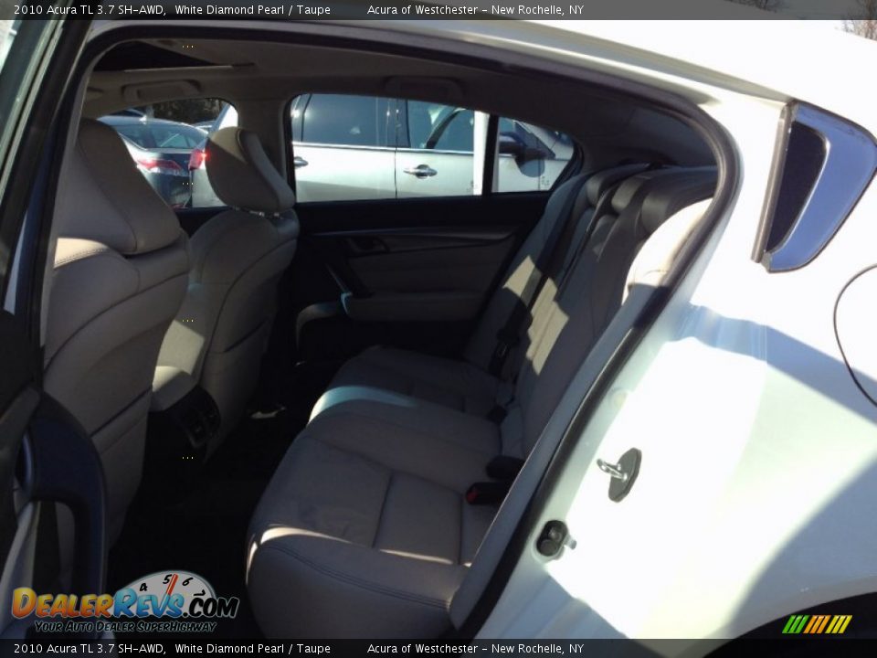 2010 Acura TL 3.7 SH-AWD White Diamond Pearl / Taupe Photo #9