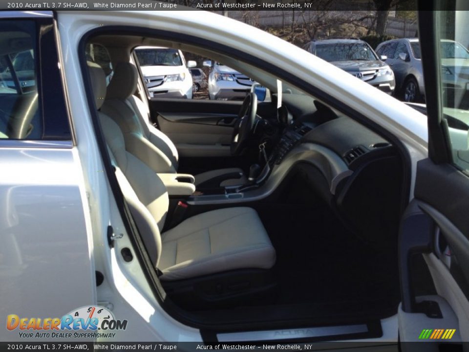 2010 Acura TL 3.7 SH-AWD White Diamond Pearl / Taupe Photo #11