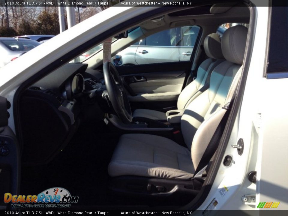 2010 Acura TL 3.7 SH-AWD White Diamond Pearl / Taupe Photo #12