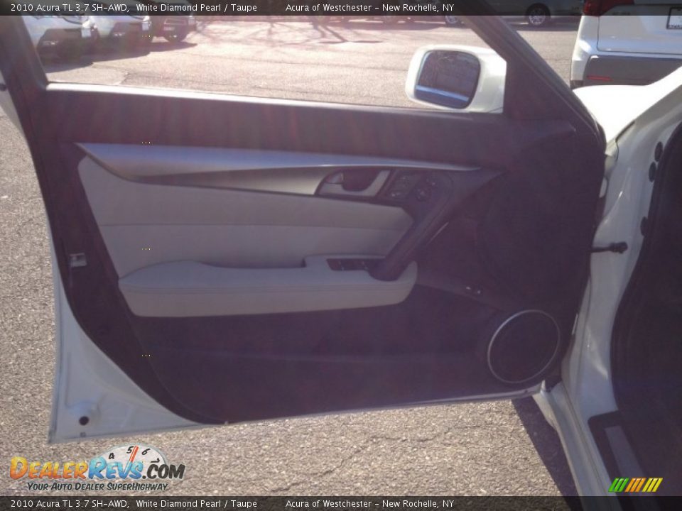2010 Acura TL 3.7 SH-AWD White Diamond Pearl / Taupe Photo #13