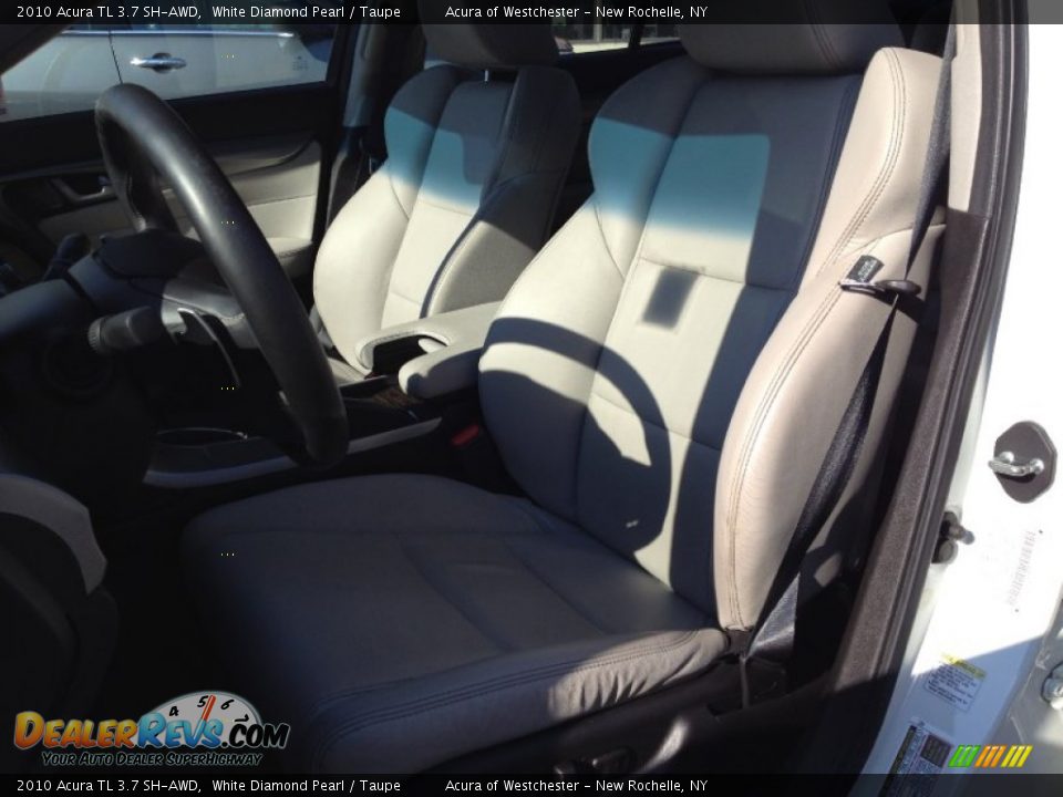 2010 Acura TL 3.7 SH-AWD White Diamond Pearl / Taupe Photo #14