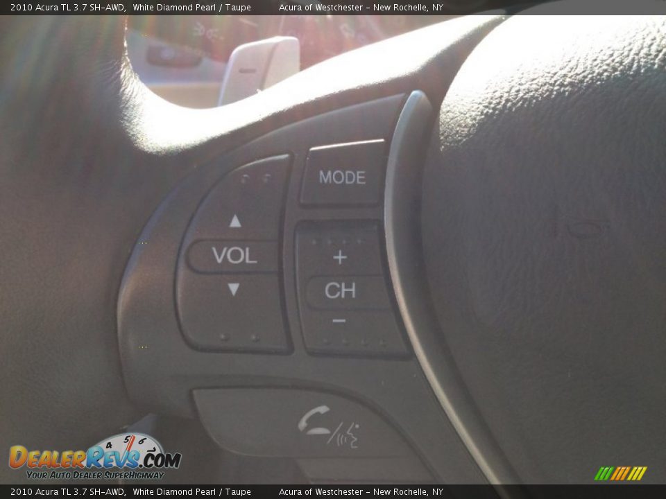 2010 Acura TL 3.7 SH-AWD White Diamond Pearl / Taupe Photo #21