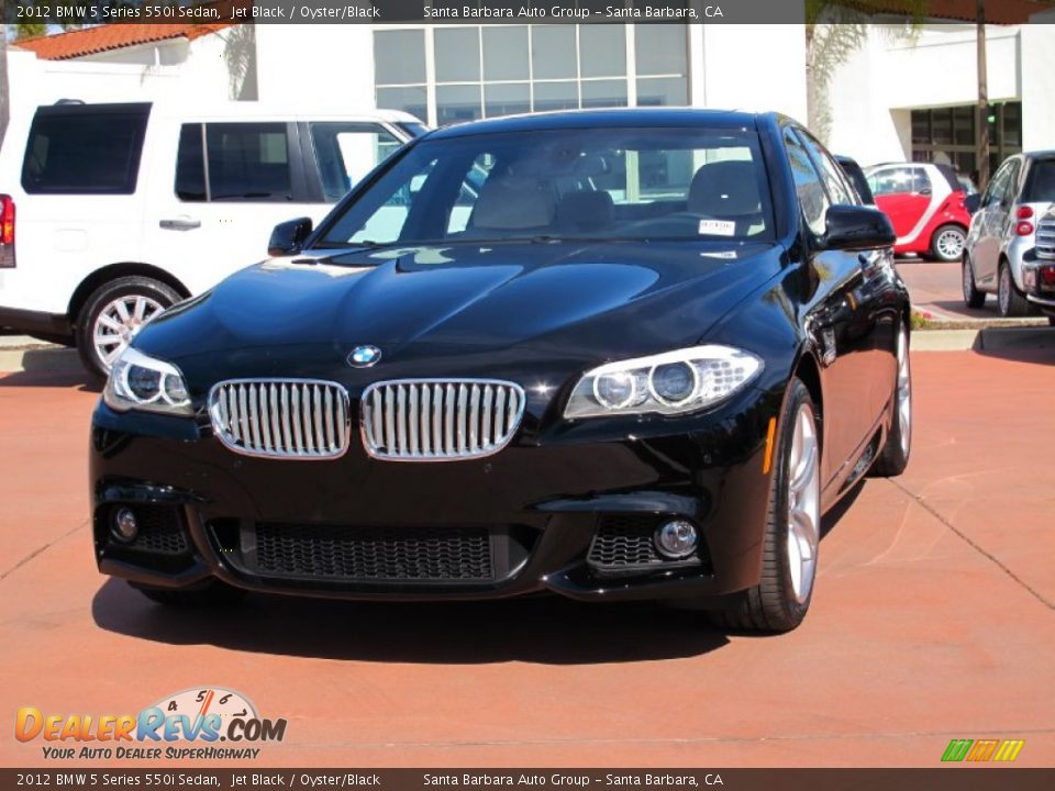 2012 BMW 5 Series 550i Sedan Jet Black / Oyster/Black Photo #2
