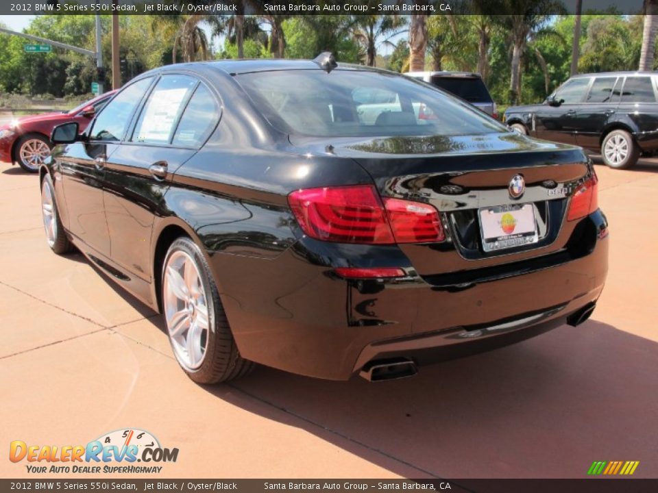 2012 BMW 5 Series 550i Sedan Jet Black / Oyster/Black Photo #4