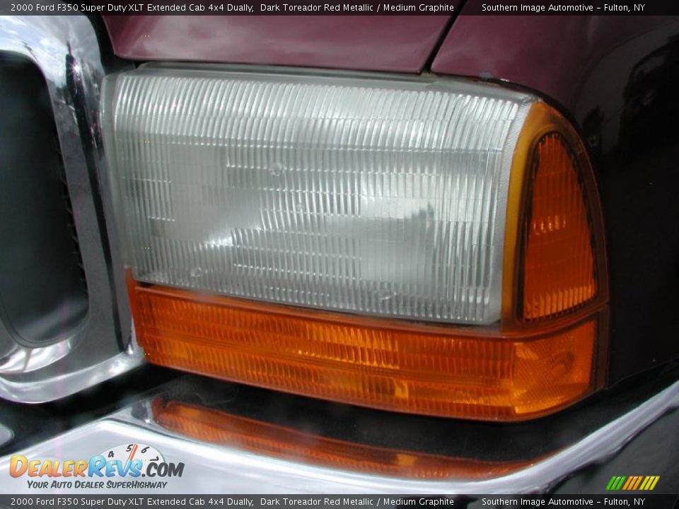 2000 Ford F350 Super Duty XLT Extended Cab 4x4 Dually Dark Toreador Red Metallic / Medium Graphite Photo #21