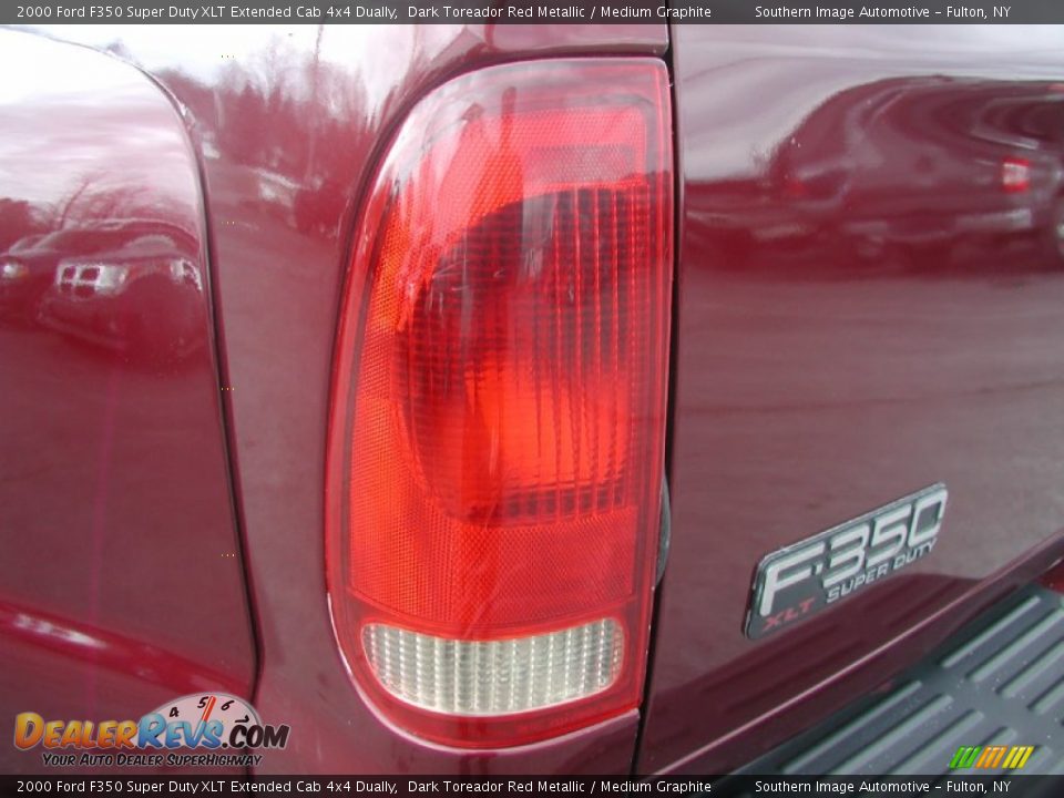 2000 Ford F350 Super Duty XLT Extended Cab 4x4 Dually Dark Toreador Red Metallic / Medium Graphite Photo #22